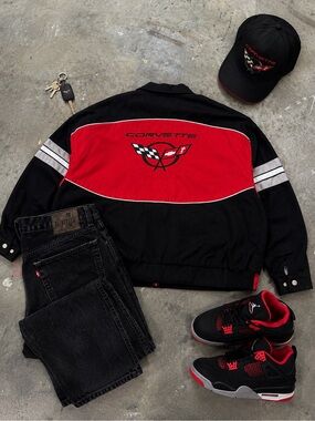 Vintage Racing Champions Corvette Zip-up Jacket
